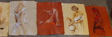 different study's on hand made paper 2 (collezione privata)